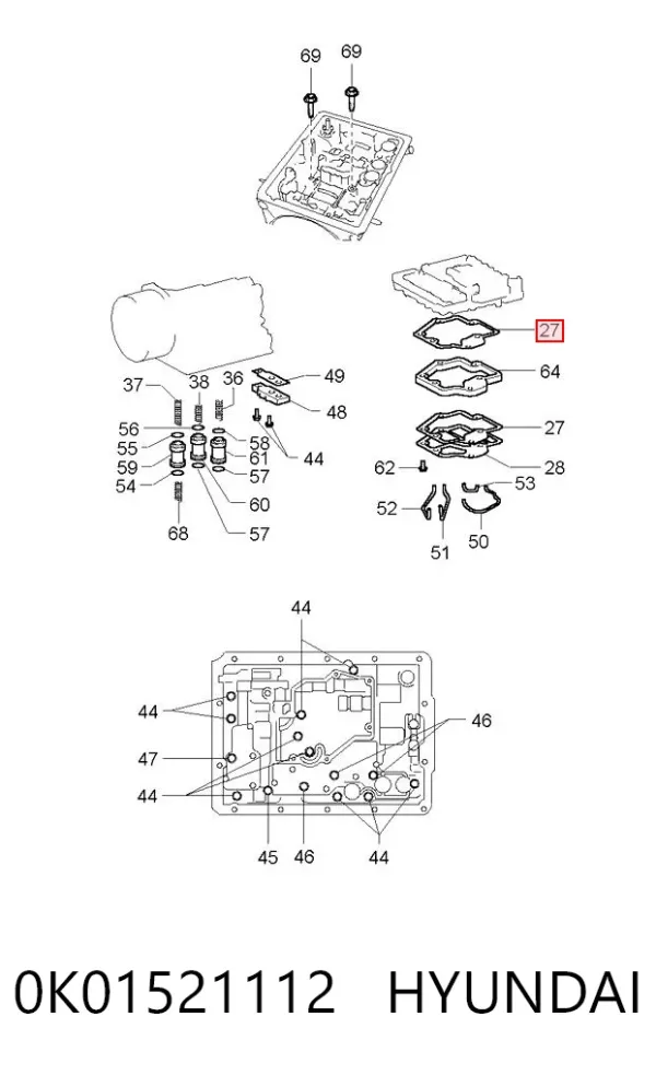 Фильтр АКПП 0K01521112 Hyundai/Kia