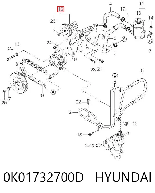 0K01732700D Hyundai/Kia