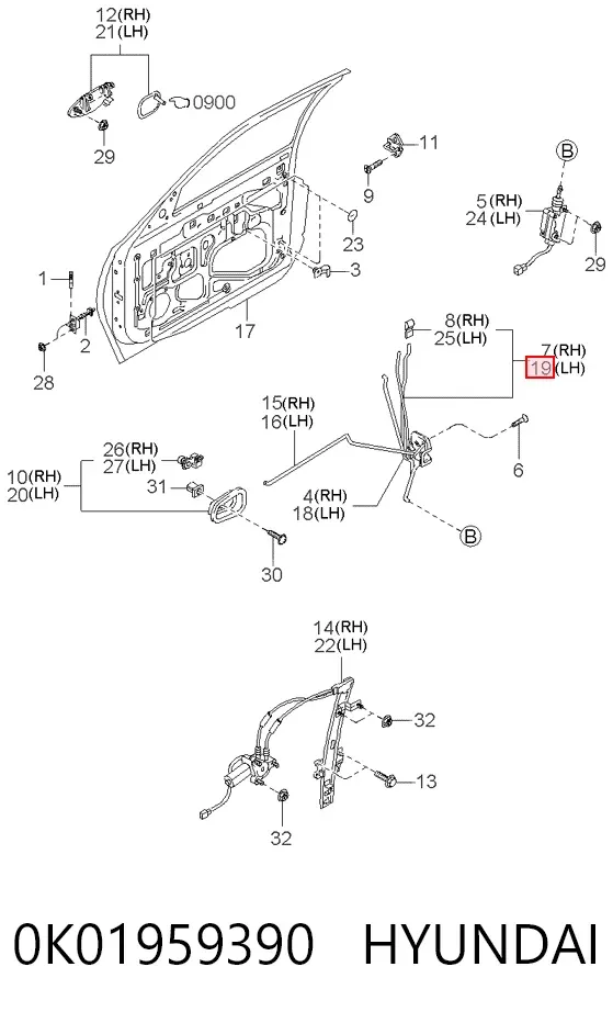  0K01959390 Hyundai/Kia