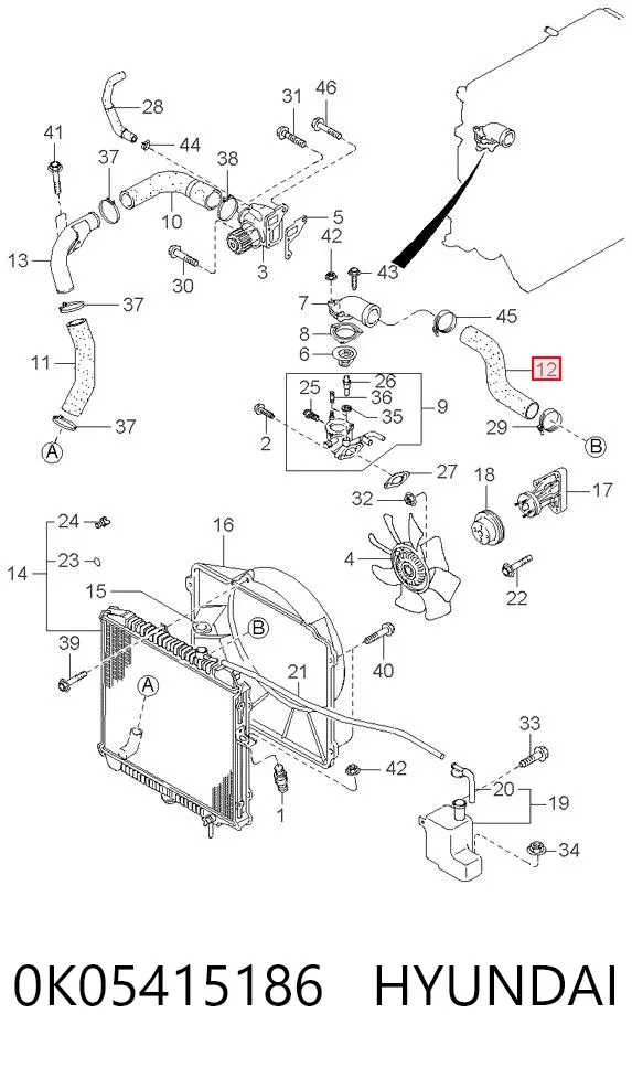  0K05415186 Hyundai/Kia