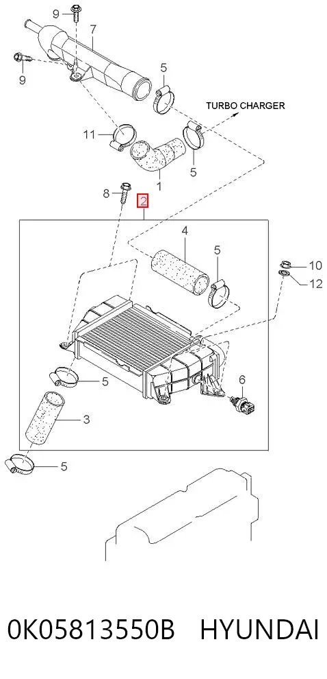 Интеркулер 0K05813550B Hyundai/Kia