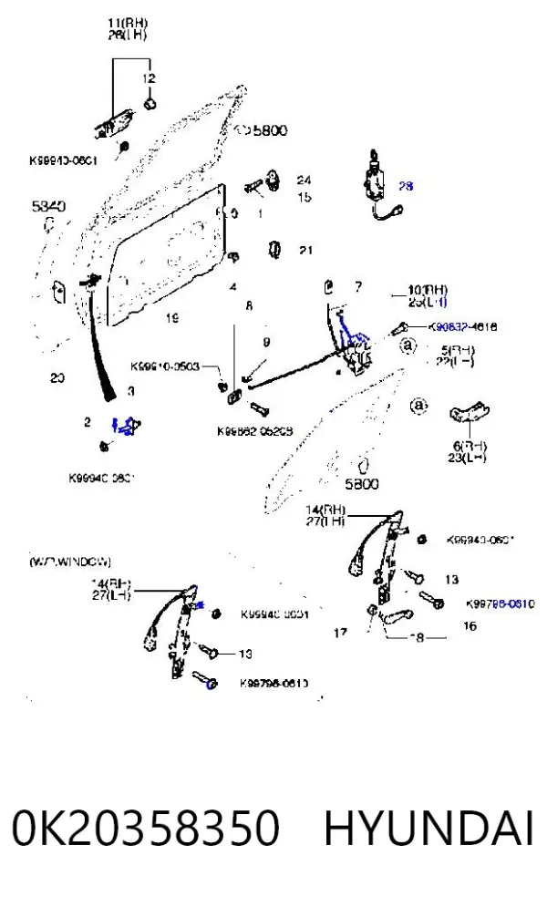  0K20358350 Hyundai/Kia