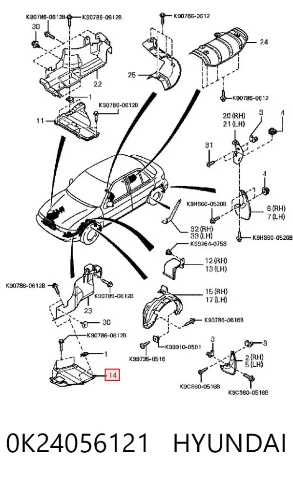  0K24056121 Hyundai/Kia