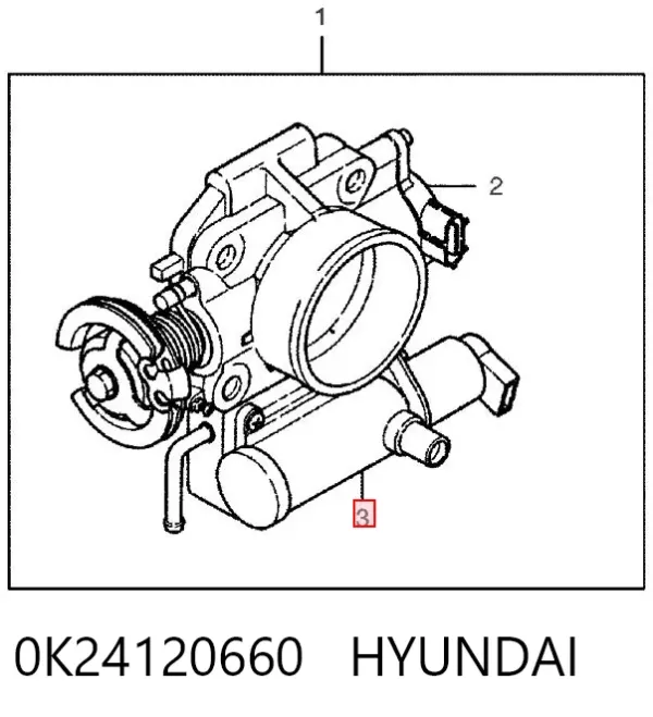 Регулятор холостого хода 0K24120660 Hyundai/Kia