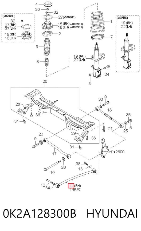  0K2A128300B Hyundai/Kia