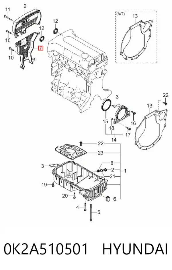  0K2A510501 Hyundai/Kia