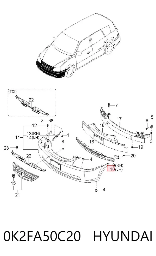  0K2FA50C20 Hyundai/Kia