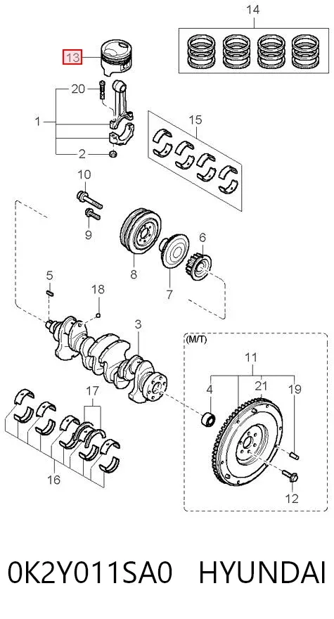  0K2Y011SA0 Hyundai/Kia