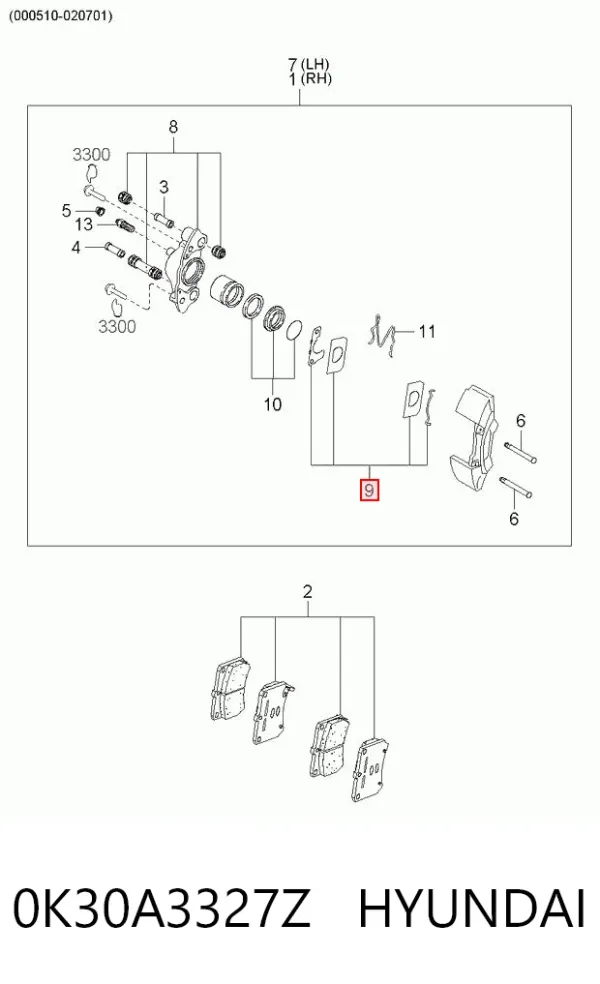  0K30A3327Z Hyundai/Kia