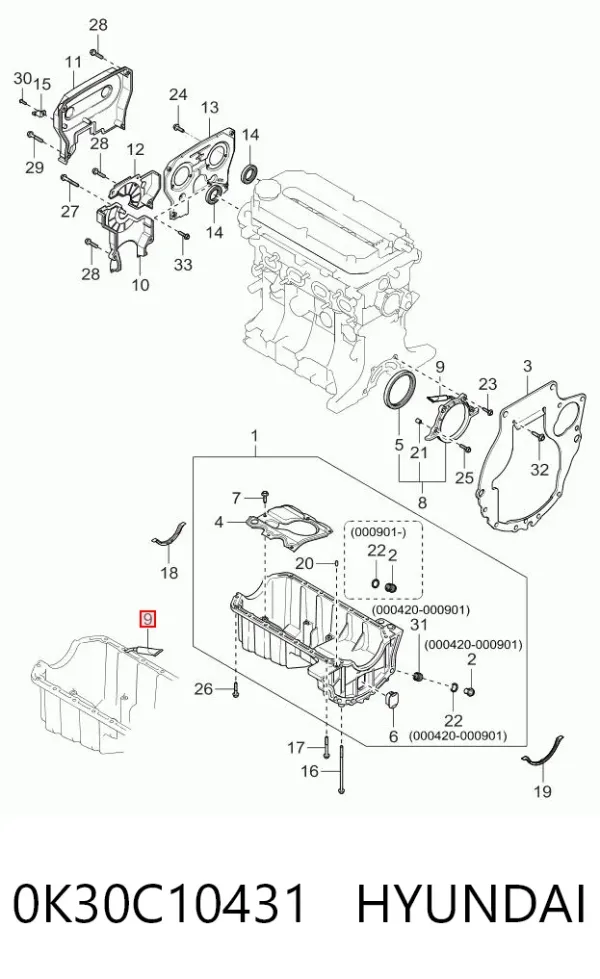 Герметик силиконовый 0K30C10431 Hyundai/Kia