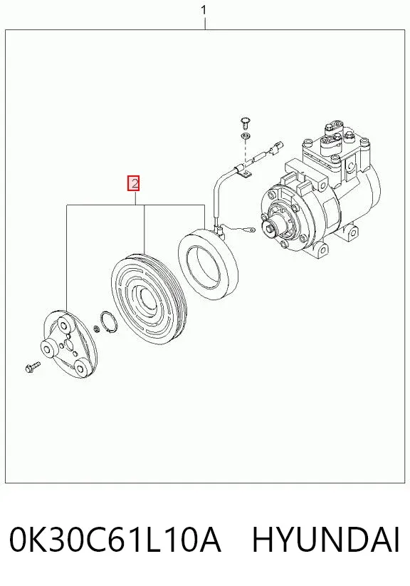 Муфта компрессора кондиционера 0K30C61L10A Hyundai/Kia