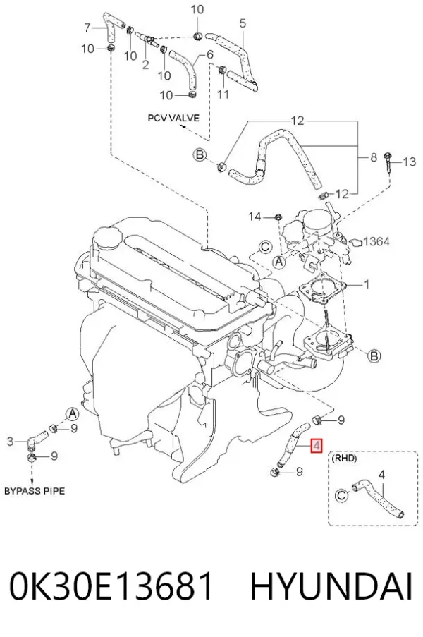  0K30E13681 Hyundai/Kia