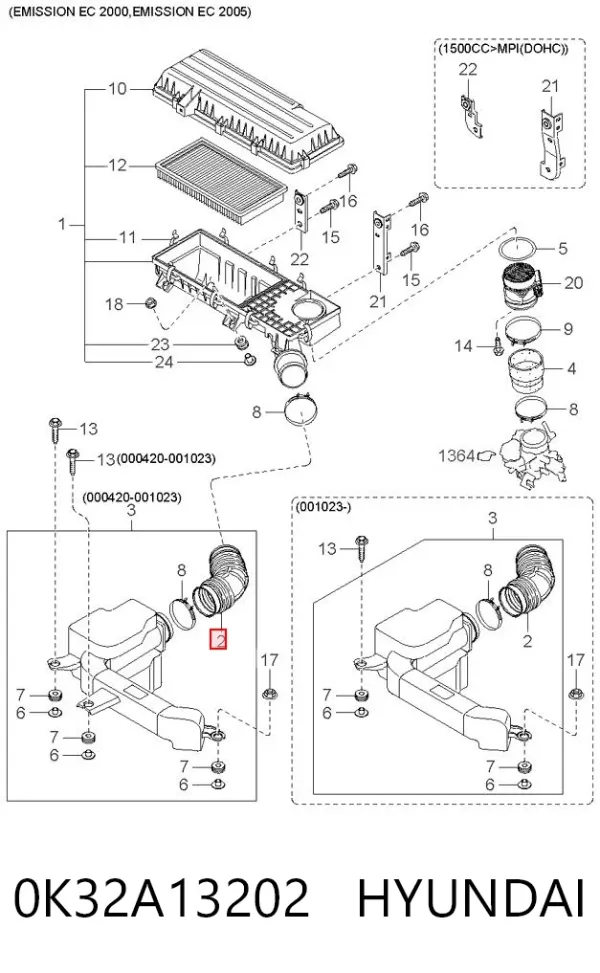  0K32A13202 Hyundai/Kia