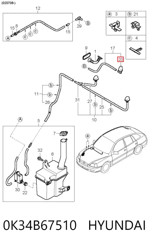  0K34B67510 Hyundai/Kia