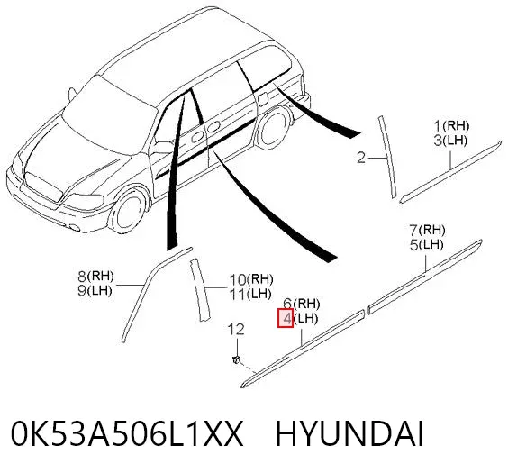  0K53A506L1XX Hyundai/Kia