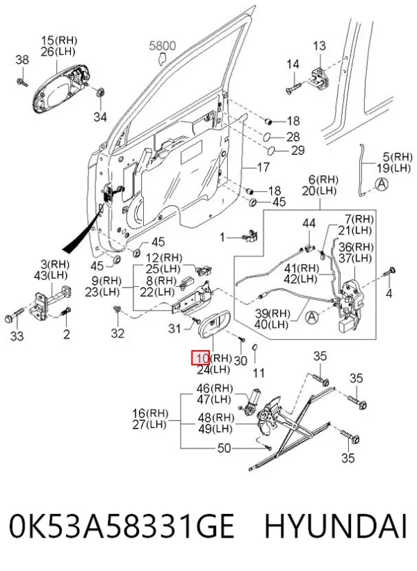  0K53A58331GE Hyundai/Kia