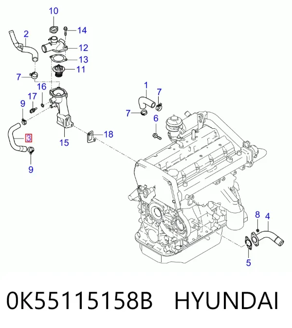  0K55115158B Hyundai/Kia