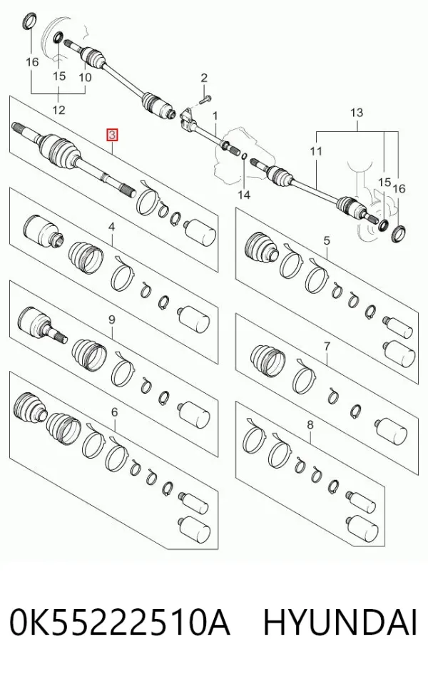 Правая полуось J21018 Tangun