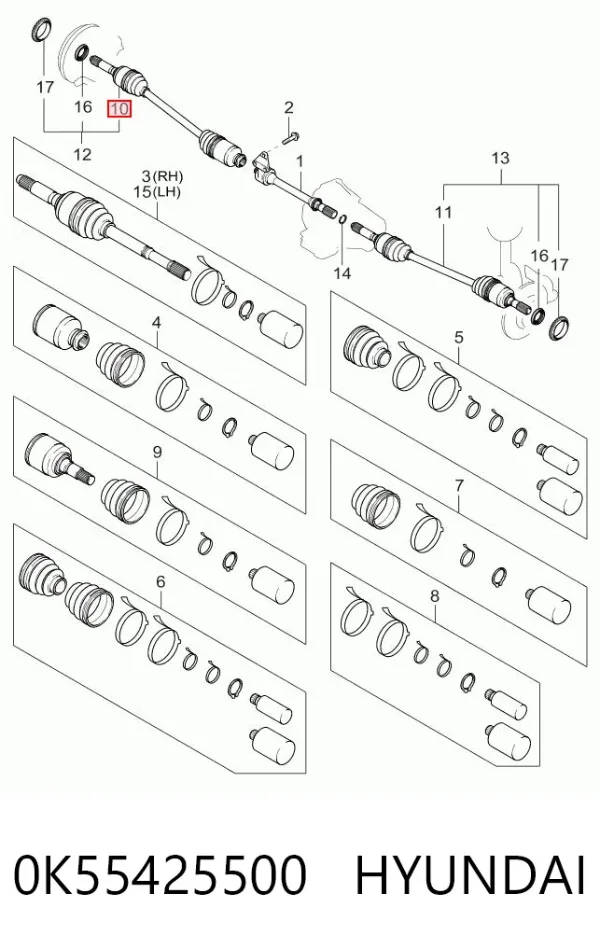  0K55425500 Hyundai/Kia