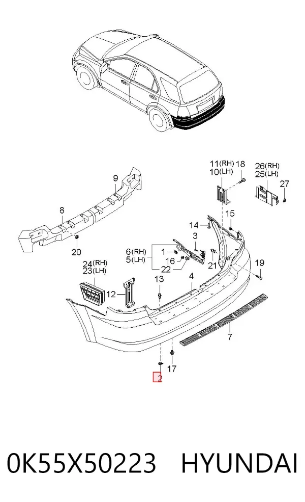  0K55X50223 Hyundai/Kia
