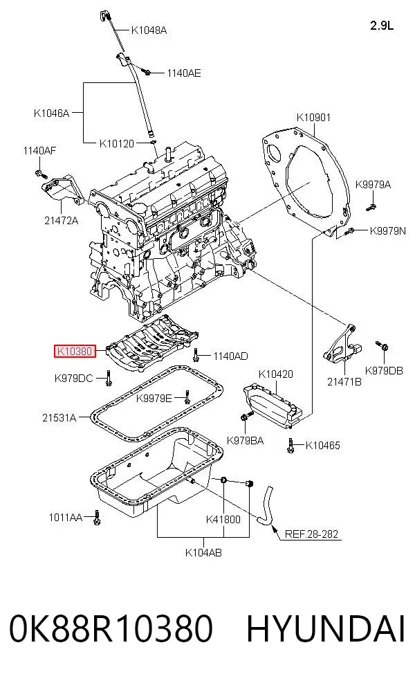  0K88R10380 Hyundai/Kia