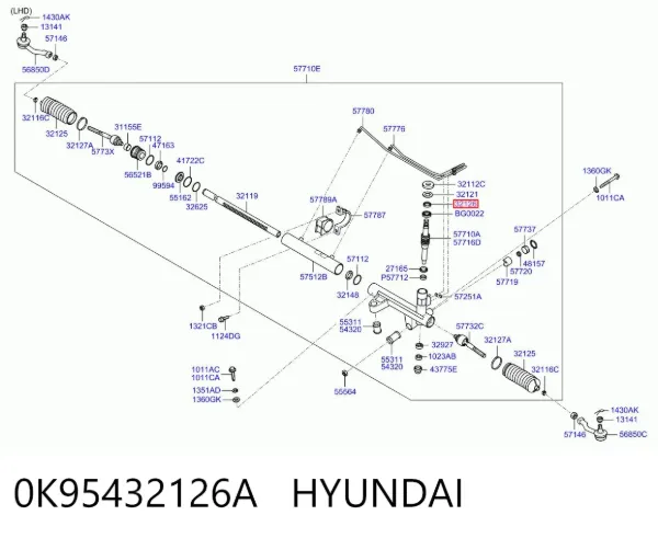  0K95432126A Hyundai/Kia