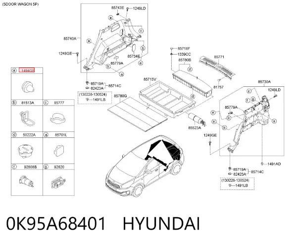  0K95A68401 Hyundai/Kia