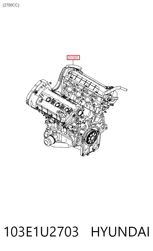 Двигатель 103E1U2703 Hyundai/Kia