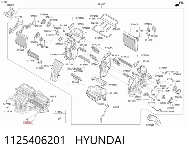 Болт (гайка) крепежа 1125406201 Hyundai/Kia