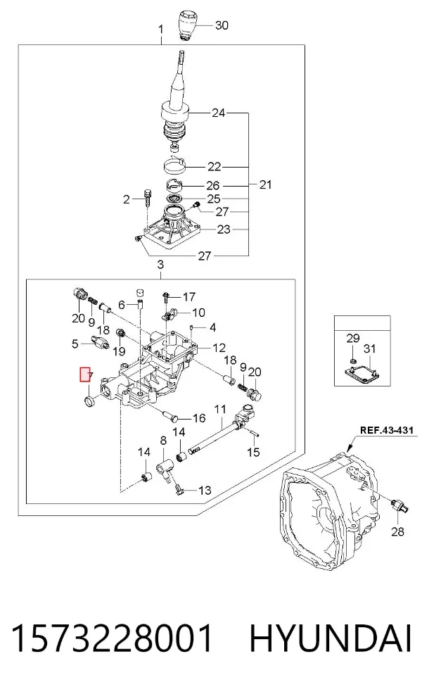 Заглушка ГБЦ 1573228001 Hyundai/Kia