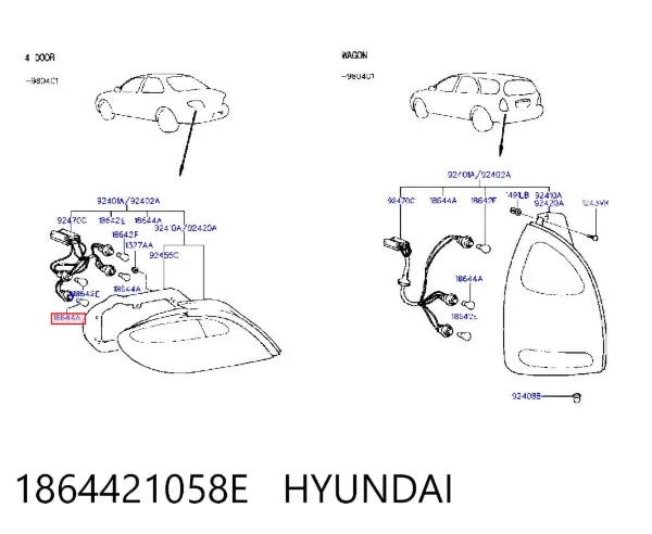 Лампочка 1864421058E Hyundai/Kia