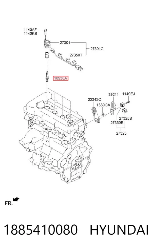 Свечи зажигания 1885410080 Hyundai/Kia