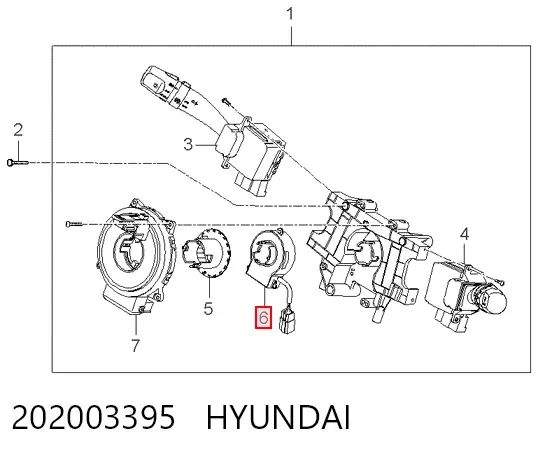 Датчик угла поворота руля 202003395 Hyundai/Kia