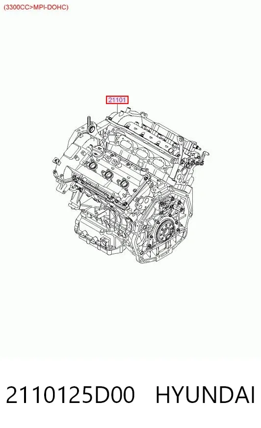 Двигатель 2110125D00 Hyundai/Kia