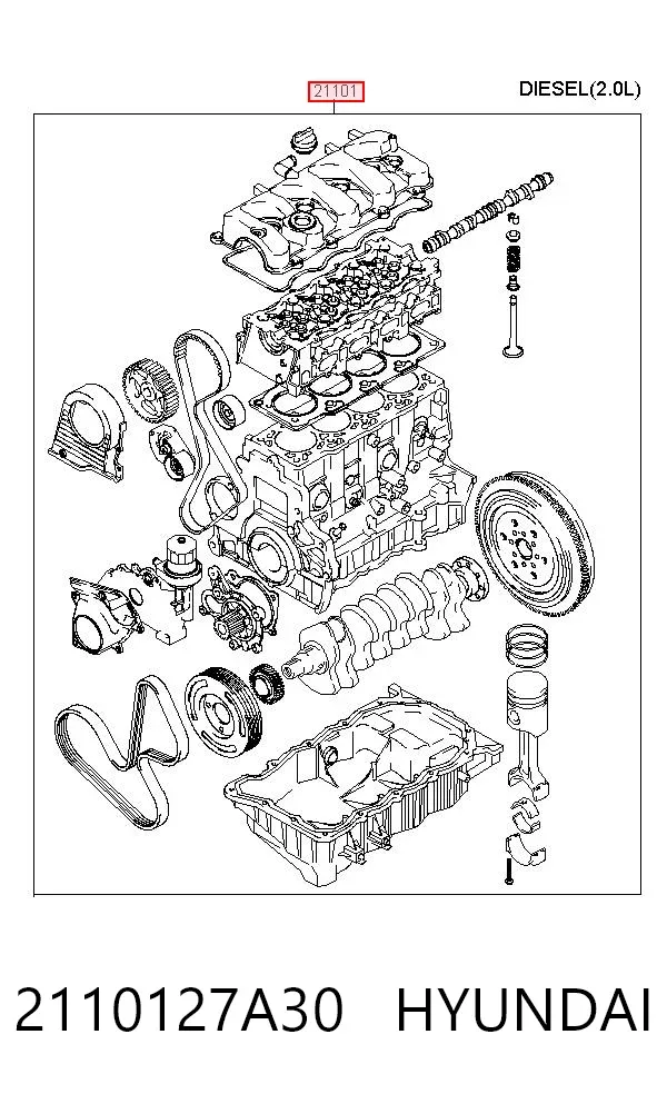 Двигатель 2110127A30 Hyundai/Kia