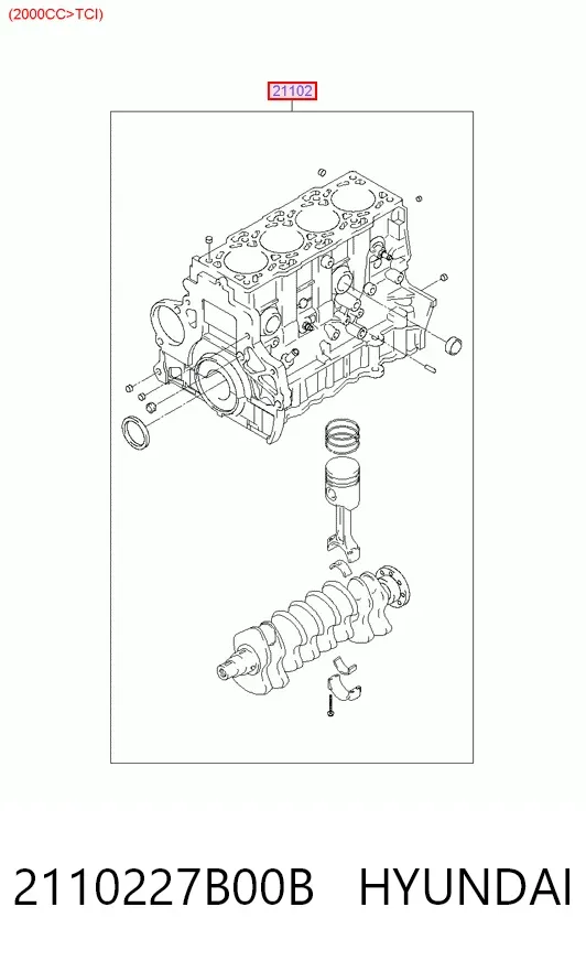 Двигатель 2110227B00B Hyundai/Kia