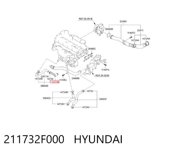  211732F000 Hyundai/Kia