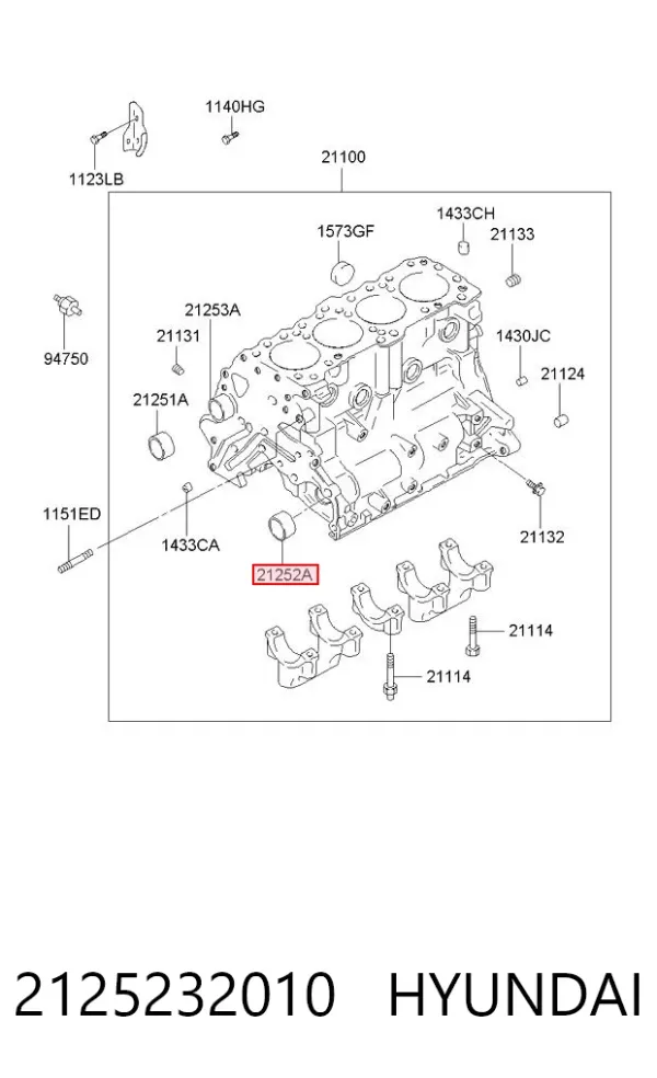Вкладыш балансировочного вала 2125232010 Hyundai/Kia