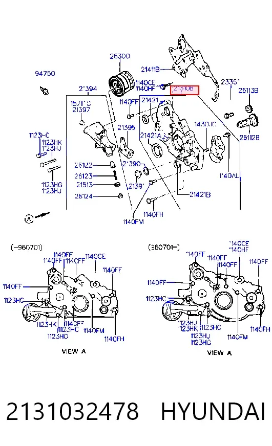 Масляный насос Hyundai Sonata III