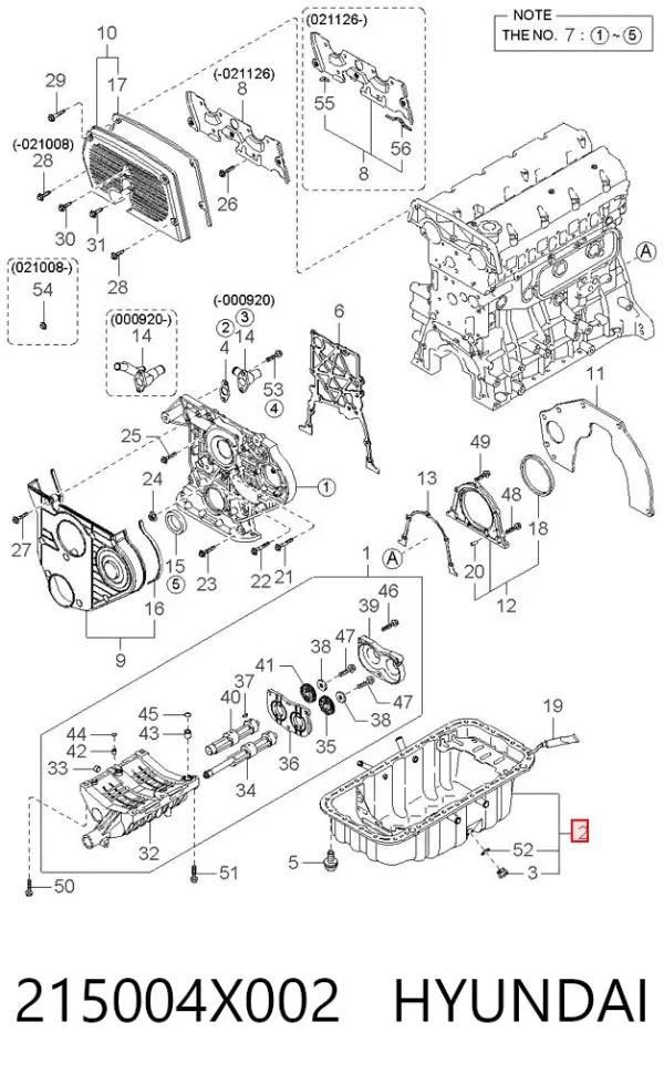 Поддон двигателя 215004X002 Hyundai/Kia