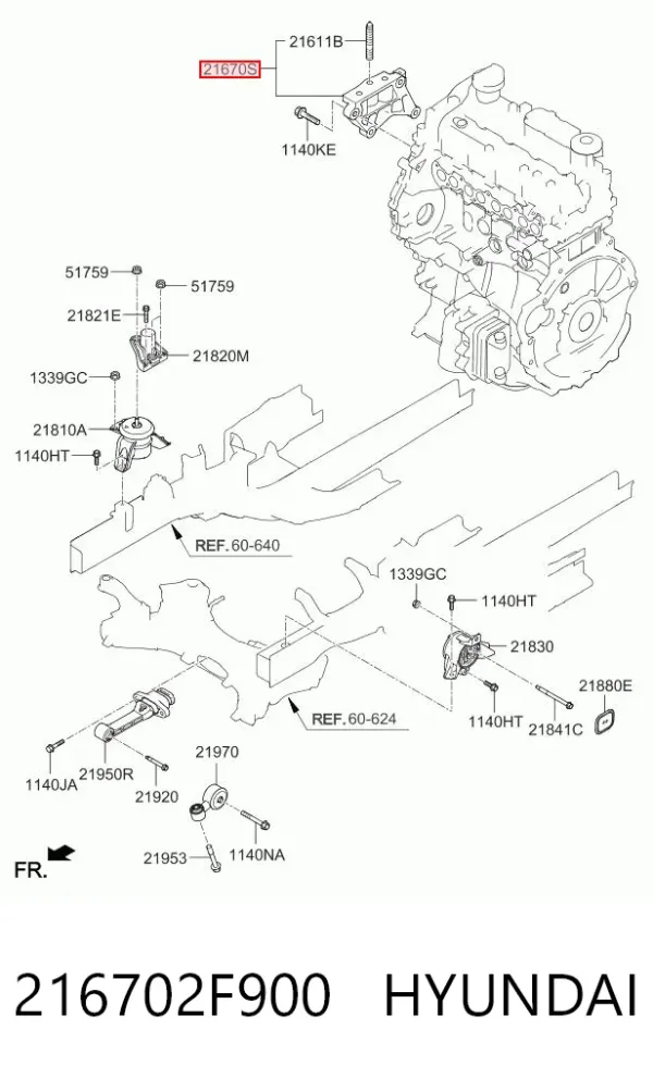  216702F900 Hyundai/Kia