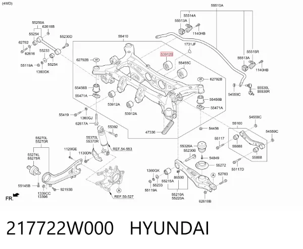 Сайлентблок задней балки 217722W000 Hyundai/Kia