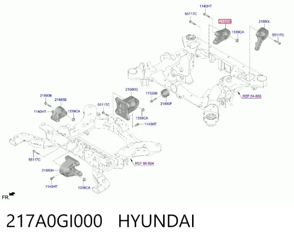 Задняя опора двигателя 217A0GI000 Hyundai/Kia