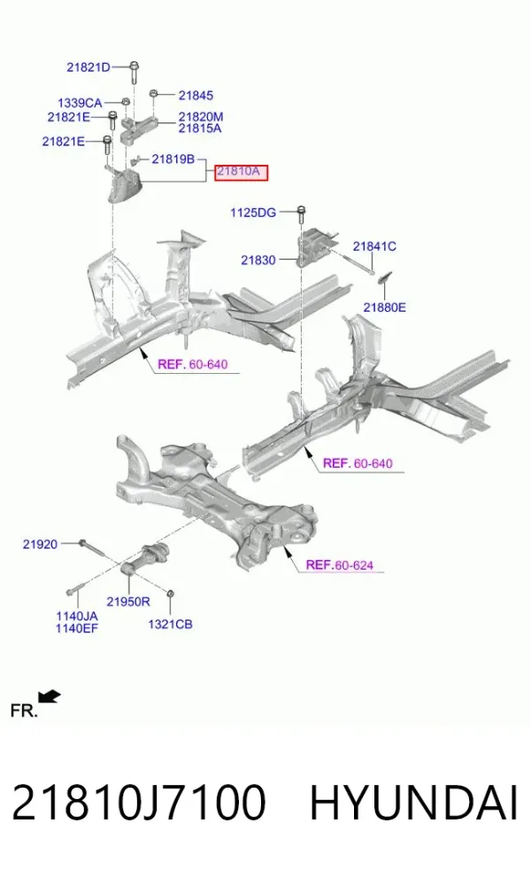 Правая подушка двигателя 21810J7100 Hyundai/Kia