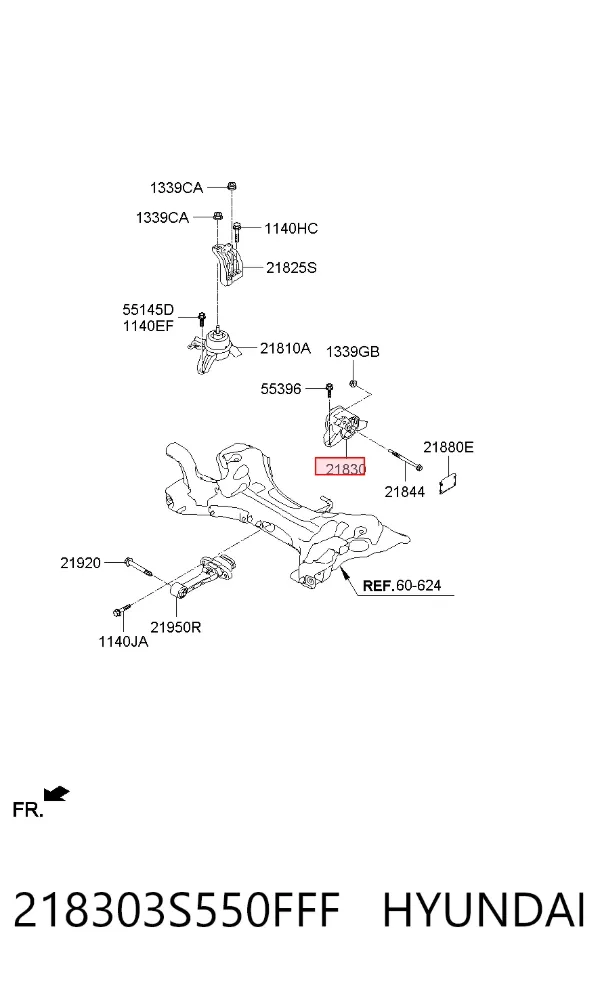 Левая подушка двигателя 218303S550FFF Hyundai/Kia