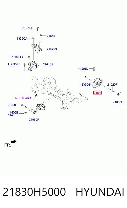 Задняя опора двигателя 21830H5000 Hyundai/Kia