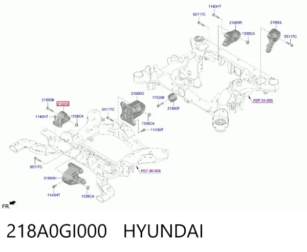 Правая подушка двигателя 218A0GI000 Hyundai/Kia