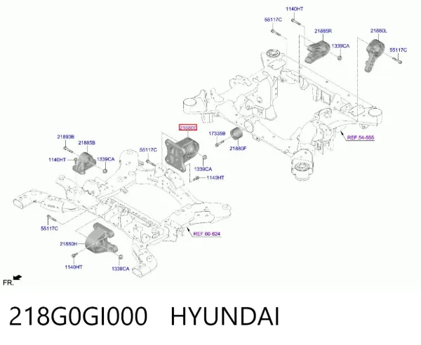 Задняя опора двигателя 218G0GI000 Hyundai/Kia