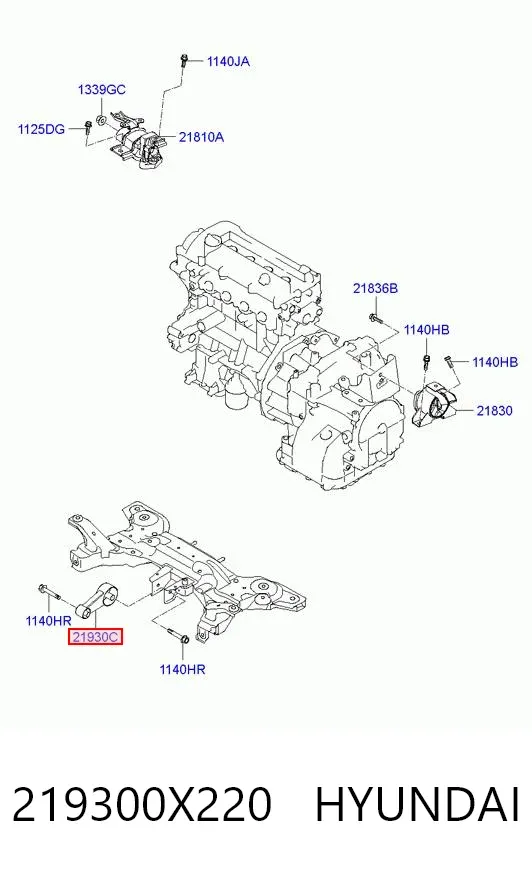 Передняя опора двигателя 219300X220 Hyundai/Kia
