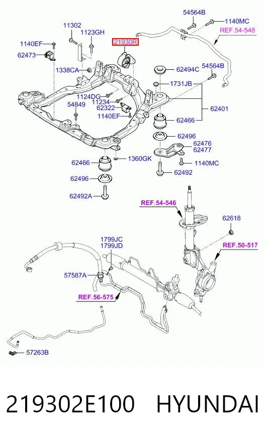 Задняя опора двигателя 219302E100 Hyundai/Kia